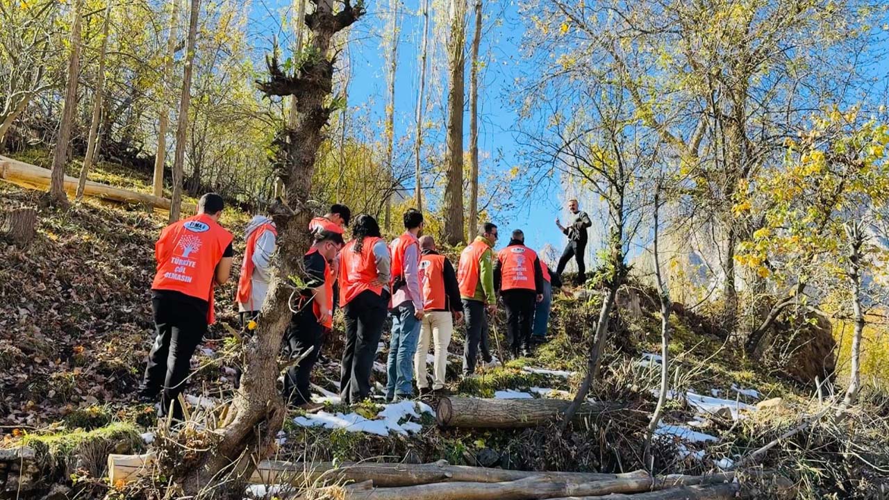 Hakkari’de erozyonla mücadele için fidan dikme etkinliği