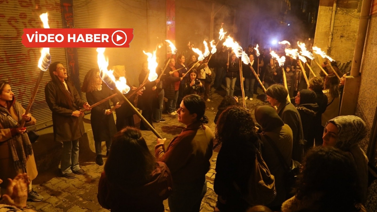 Diyarbakırlı kadınlardan meşaleli yürüyüş