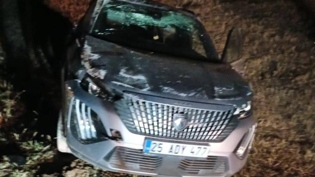 Erzurum’da araçta hava yastıkları açılmadı: Faciadan dönüldü