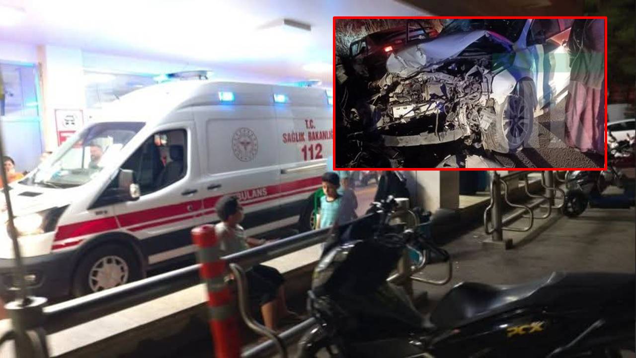 Otomobiller kafa kafaya çarpıştı: 1 ölü, 9 yaralı