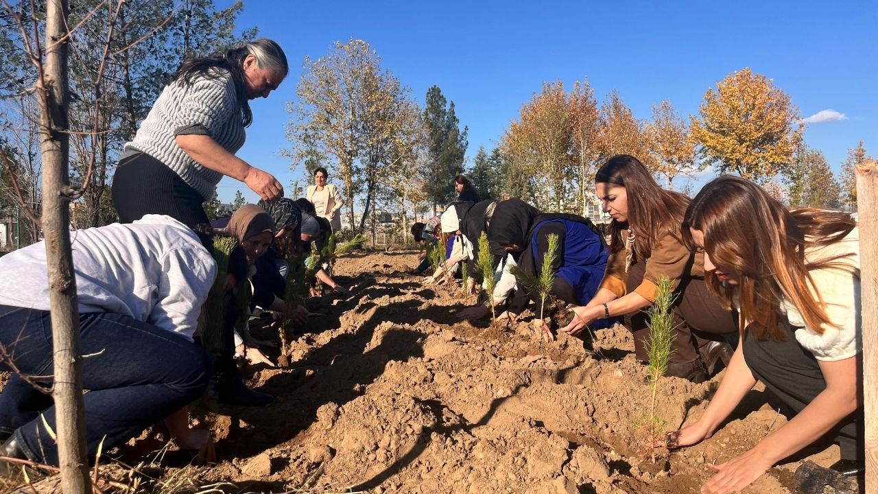 Diyarbakır’da katledilen kadınlar için fidanlar dikildi