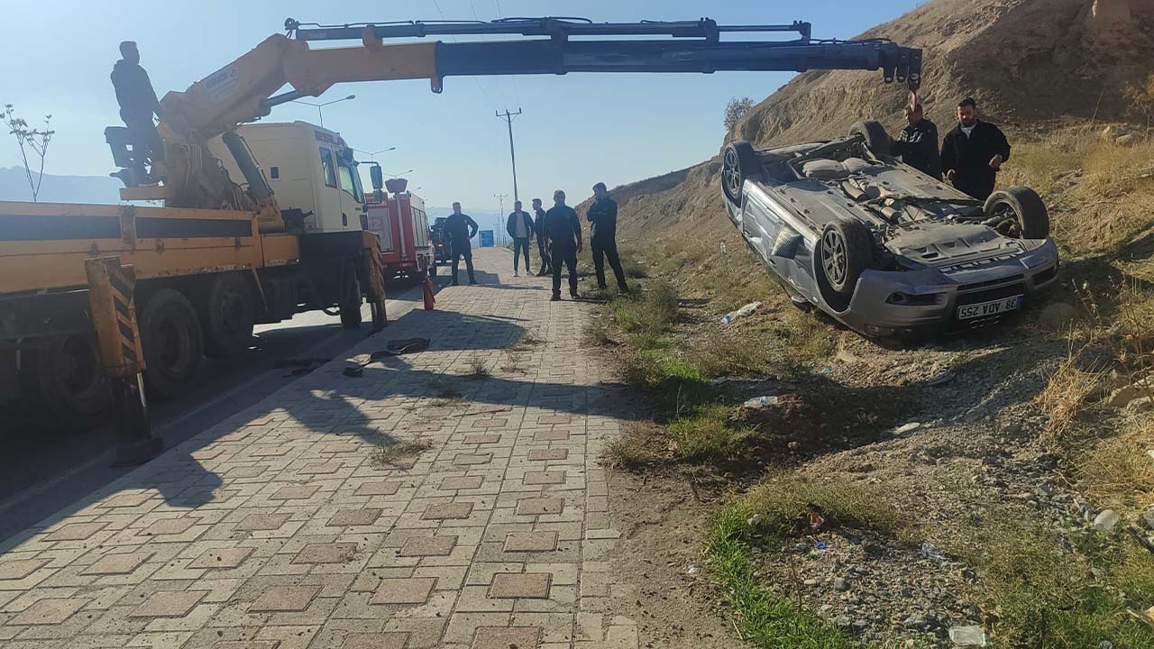 Şırnak'ta otomobil takla attı: 1 yaralı