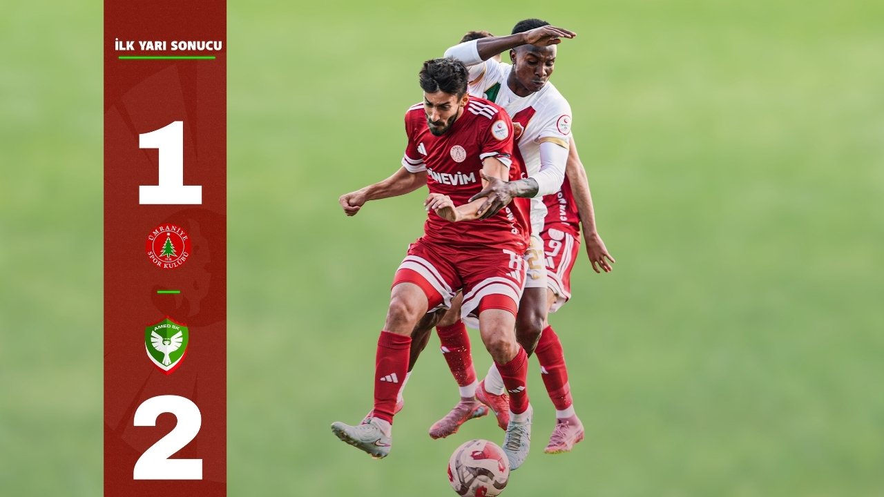 Amedspor ilk yarıyı 2-1 önde kapattı