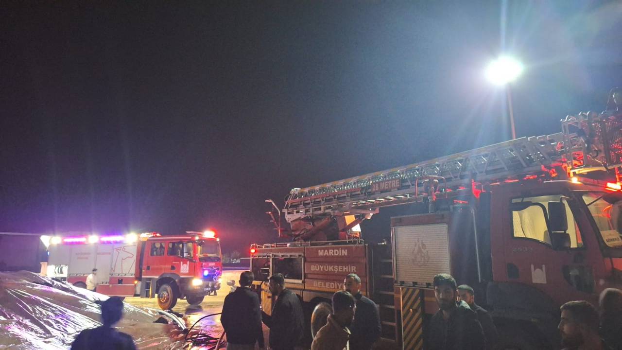 Mardin'de mısır kurutma tesisinde yangın