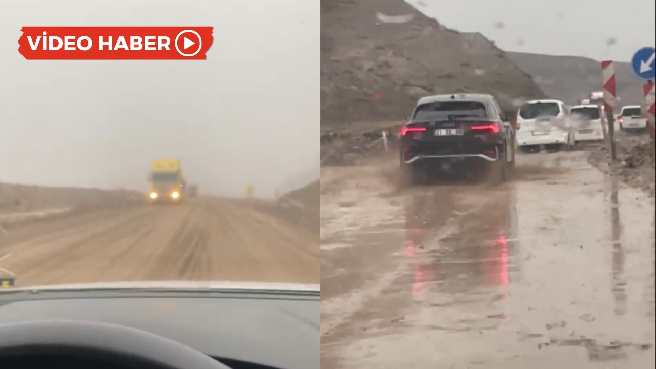 Yağış başladı, Bismil-Batman yolu çileye dönüştü