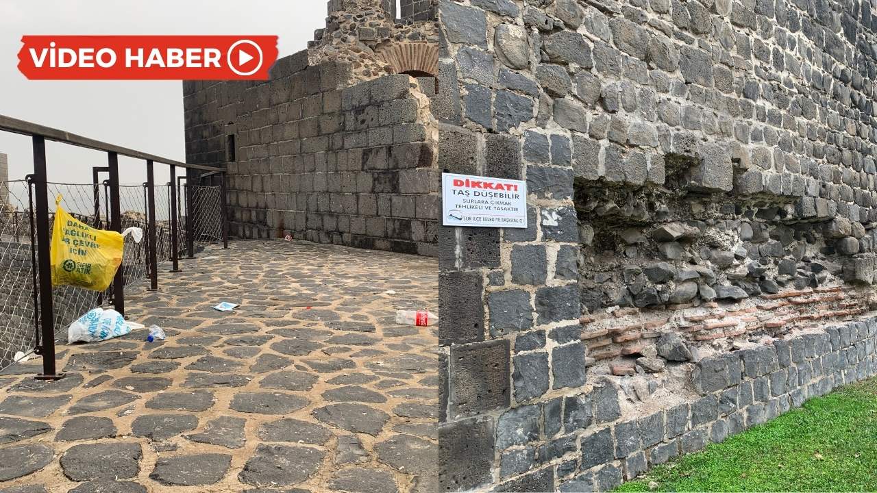 UNESCO görmesin: Diyarbakır Surları çöplüğe döndü, taşlar çalındı