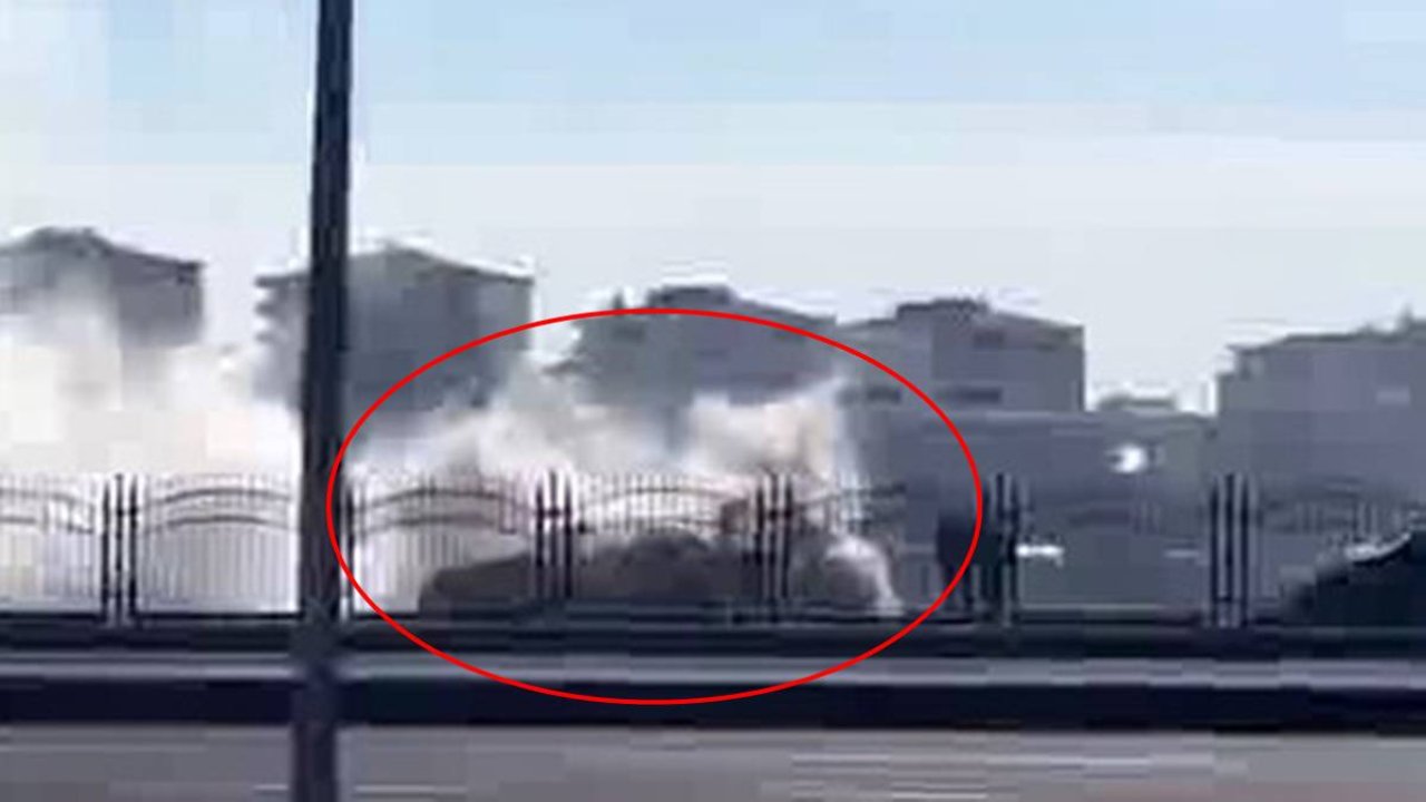 Diyarbakır’da taksi yolda alev aldı