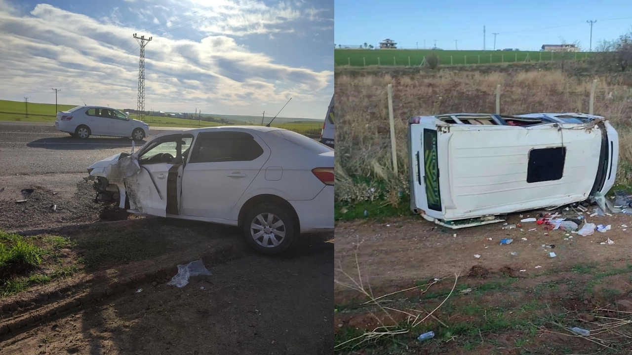 Diyarbakır'da minibüs ile otomobil çarpıştı: 7 yaralı