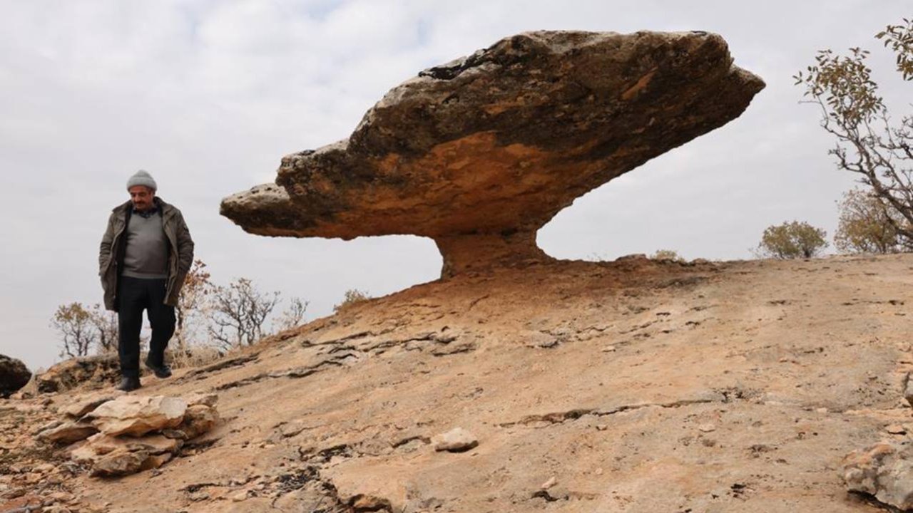 Diyarbakır: Buzul çağından günümüze kalan mantar kaya