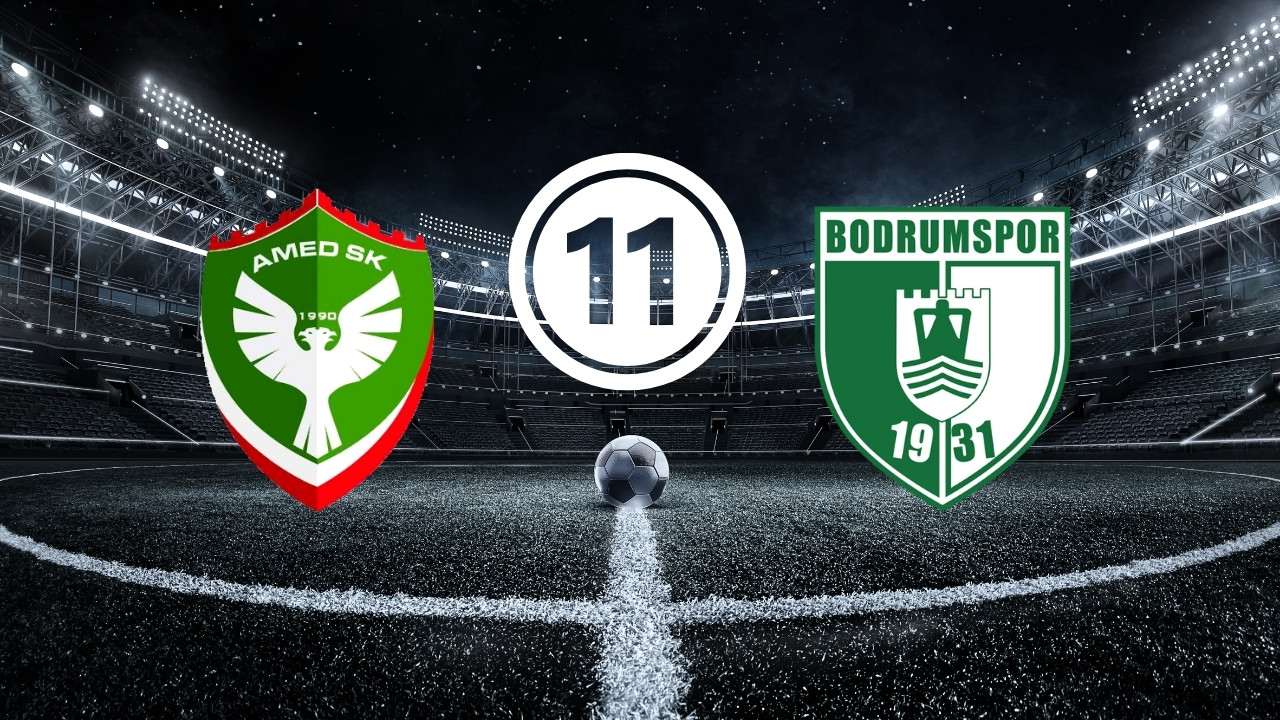 Amedspor – Bodrumspor maçının ilk 11’i belli oldu