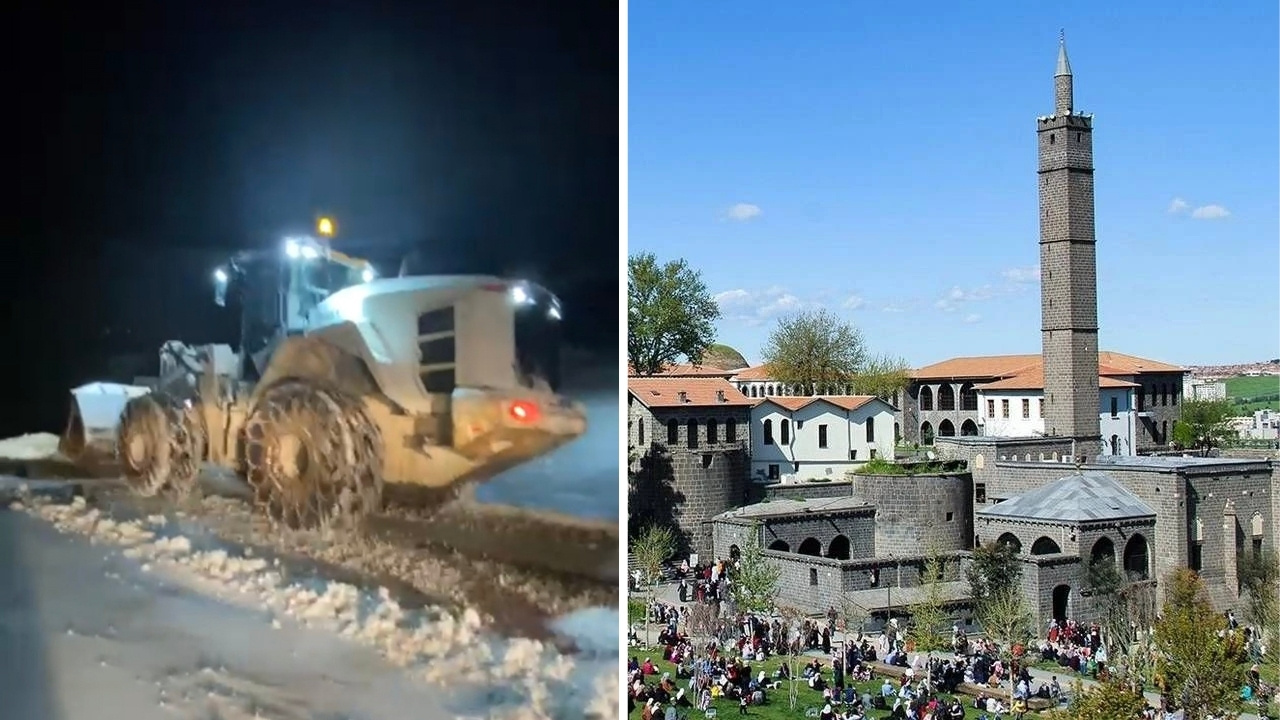 İlçelerde yollar kapandı, Diyarbakır güneşli