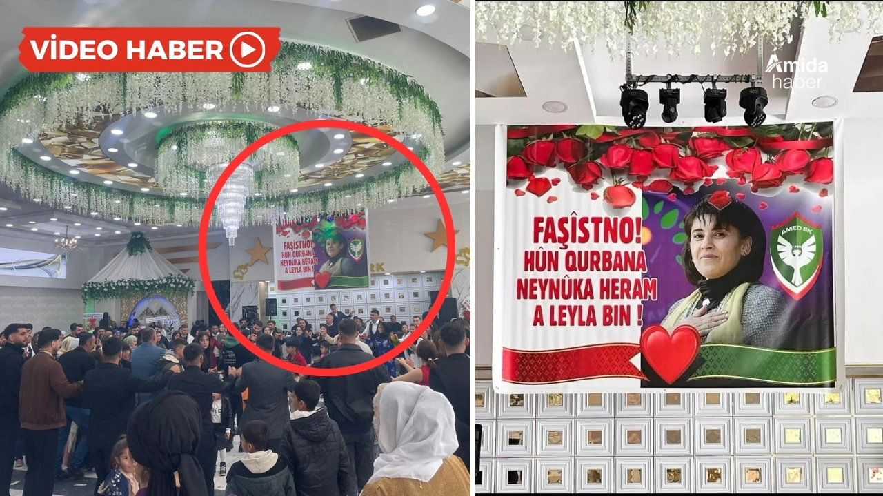 Diyarbakır’daki düğünde Zana için pankart: Faşîstno!