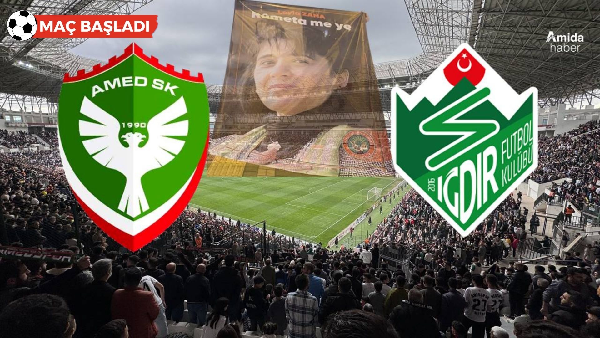 Amedspor-Iğdır maçı Leyla Zana ile başladı
