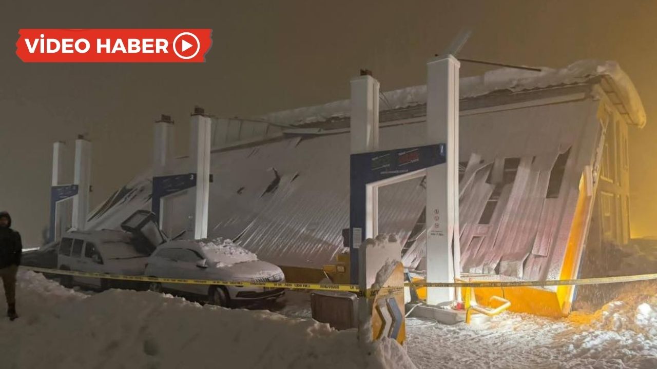 Akaryakıt istasyonunda çatı çöktü, yaralılar var