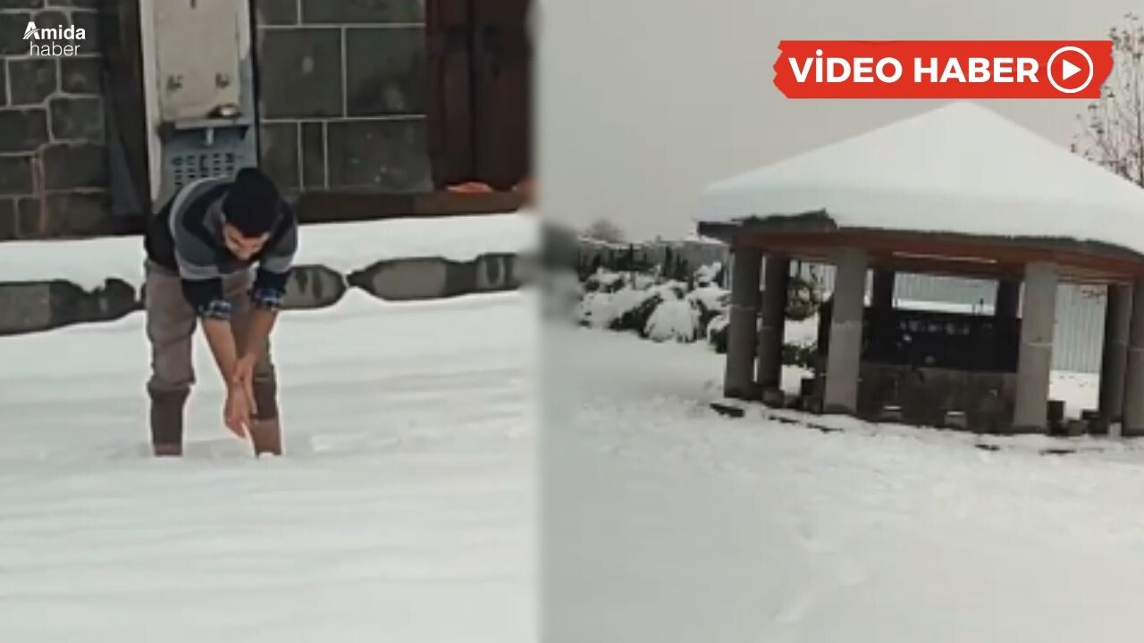 Diyarbakır’da musluklar dondu: Karla abdest aldı