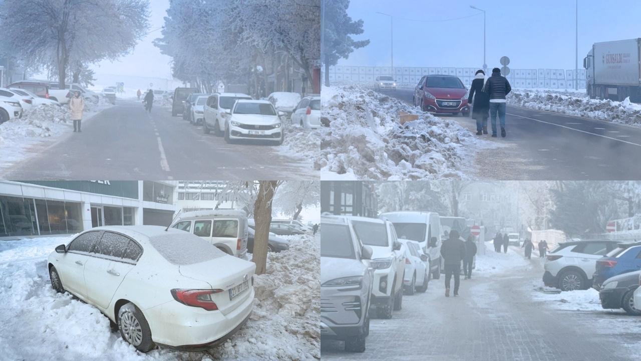 Kar, buz ve sis: Diyarbakır görünmez oldu