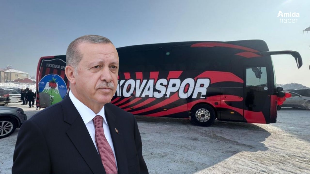 Cumhurbaşkanı Erdoğan Yüksekovaspor’a otobüs hediye etti