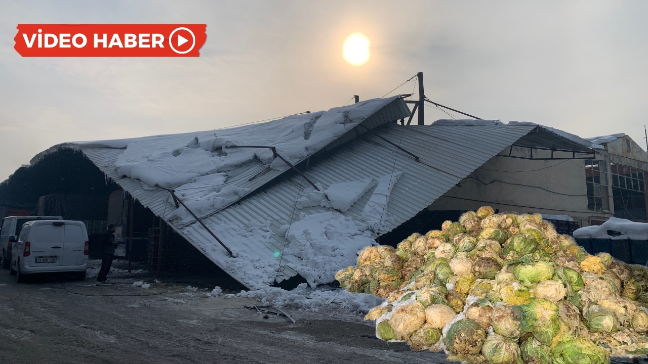 Diyarbakır sebze hali: Çatılar çöktü, ürünler dondu