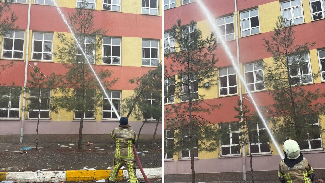 Diyarbakır'da okulda yangın