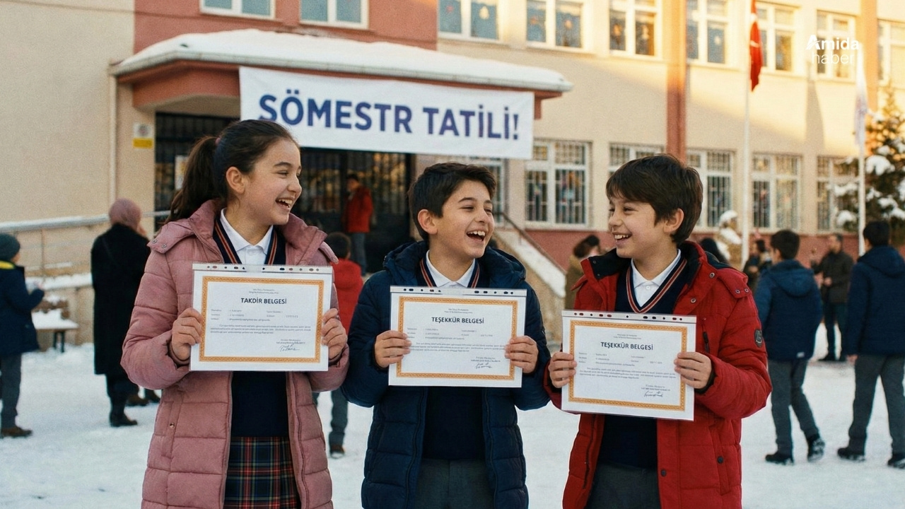 Sömestr tatili yarın başlıyor: Kimler takdir ve teşekkür aldı?