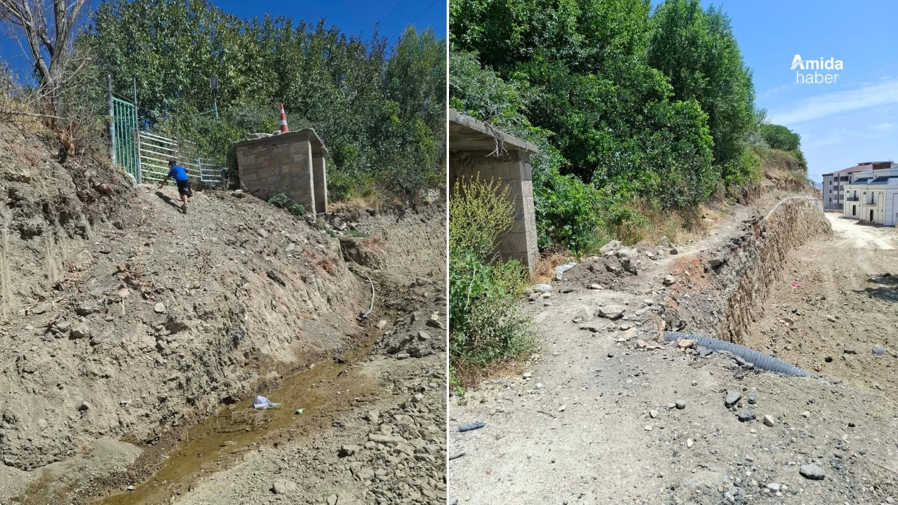 Diyarbakır’daki tarihi çeşme havada asılı kaldı