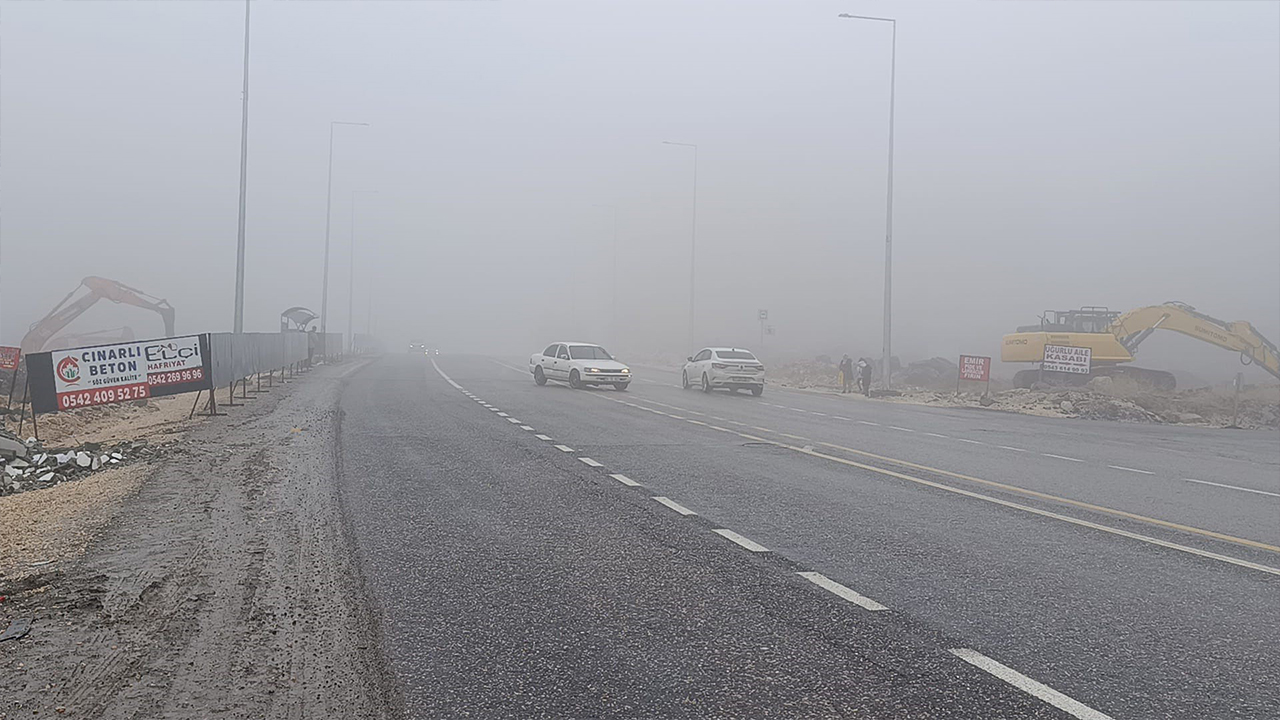 Şanlıurfa'da yoğun sis ve yağmur etkili oldu