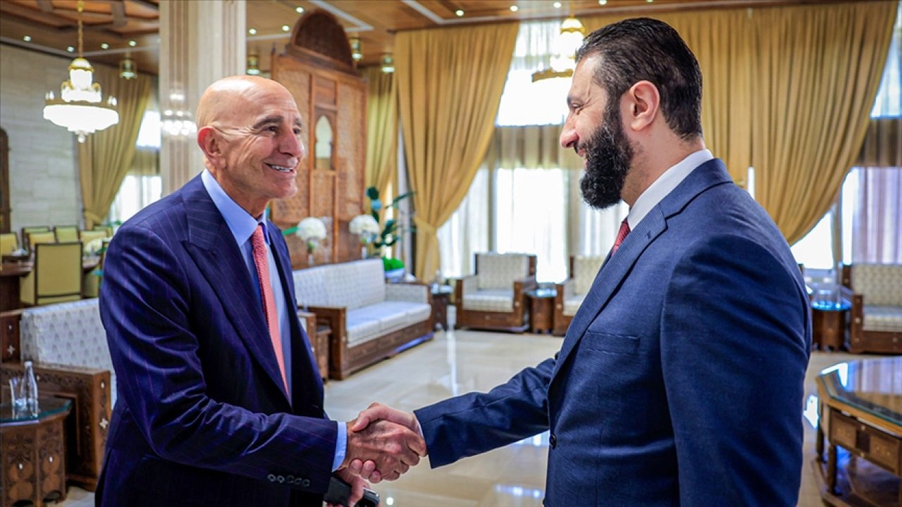 Şara, Şam'da ABD'nin Suriye Özel Temsilcisi Barrack'la görüştü