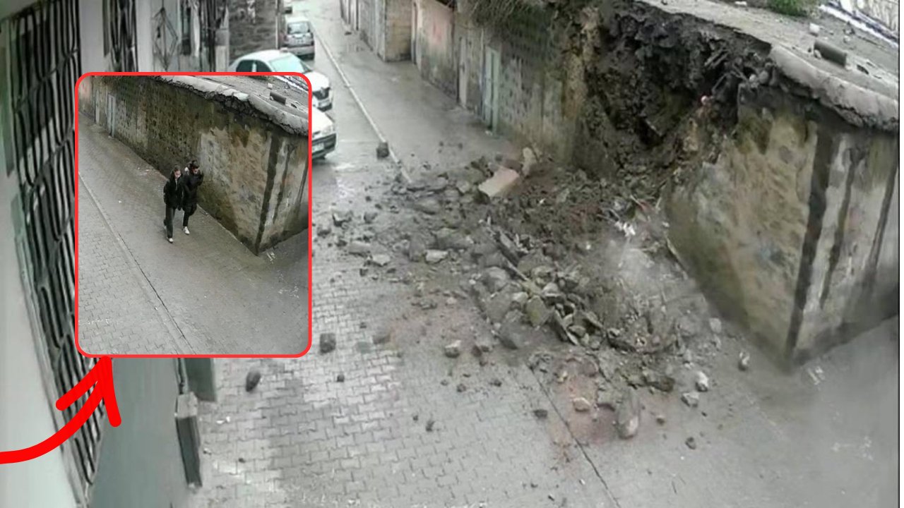 Metruk evin duvarı çöktü: Facia kıl payı atlatıldı