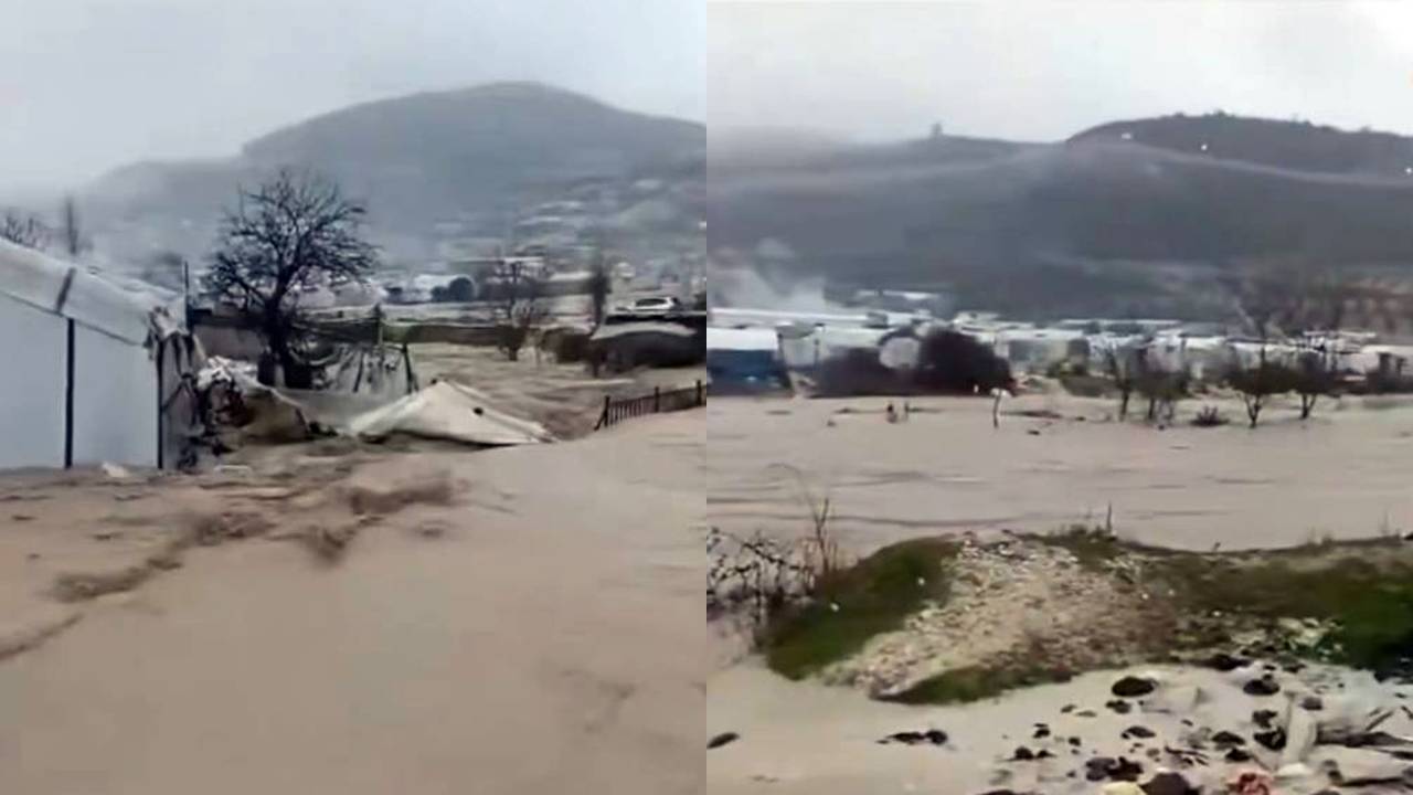 Suriye’de kampları su bastı, 2 çocuk öldü