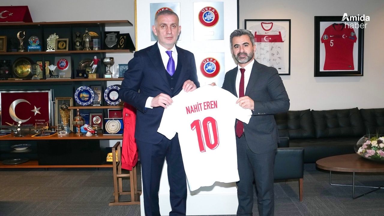 Amedspor heyeti Riva’da TFF Başkanı ile görüştü