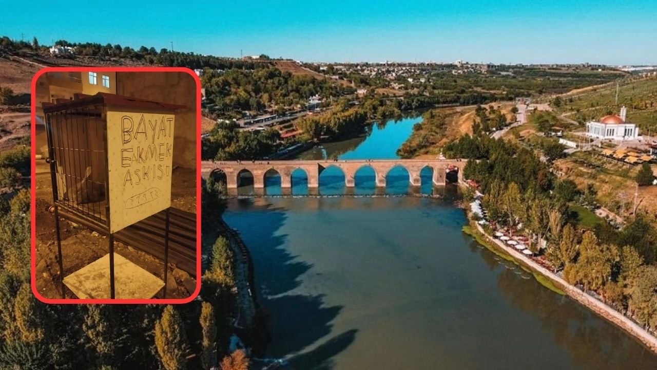 Diyarbakır’da bayat ekmek askısı