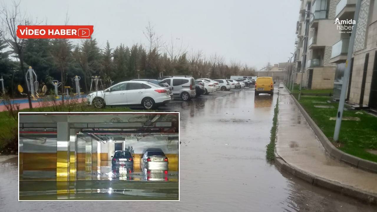 Diyarbakır’da TOKİ konutlarını su bastı