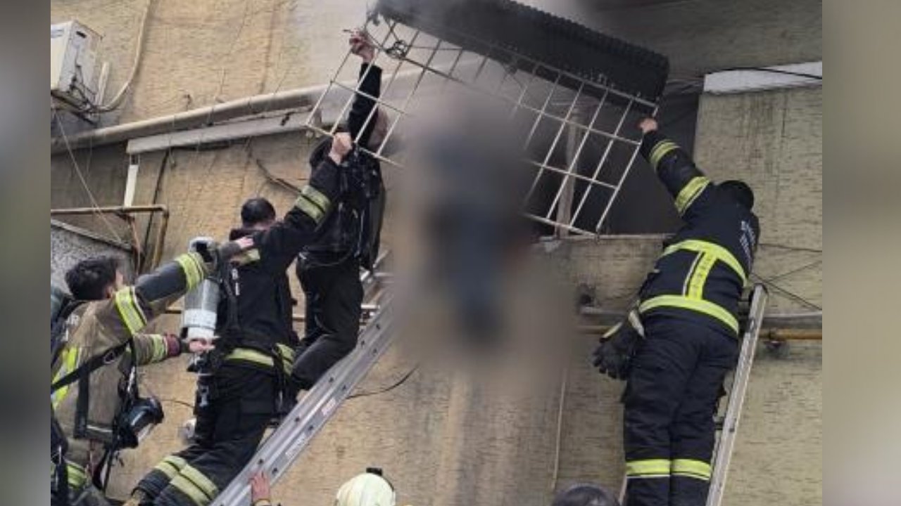 Diyarbakır’daki yangıda çırak son anda kurtarıldı