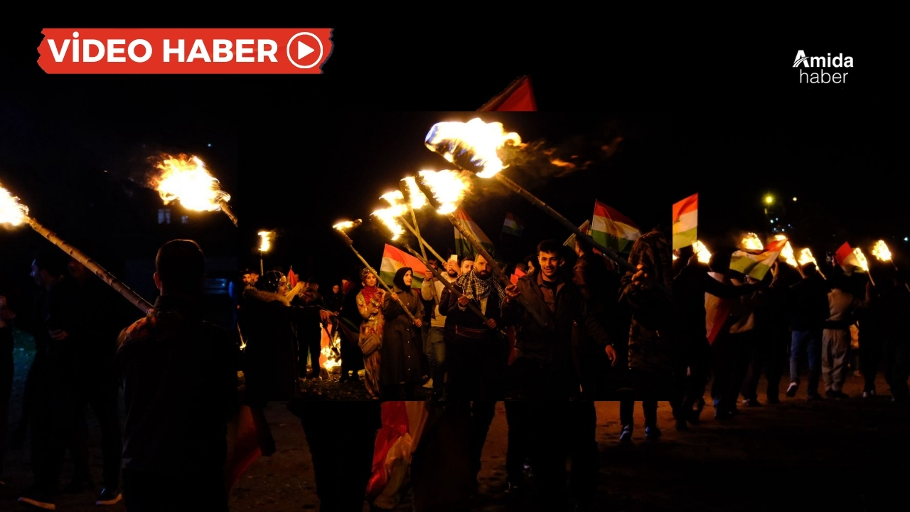 Diyarbakır’daki tarihi köprüde Newroz ateşi yakıldı