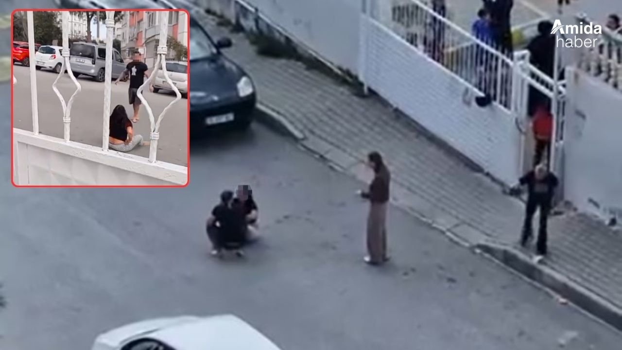 Sokakta kadına şiddet: Çevredekiler izledi