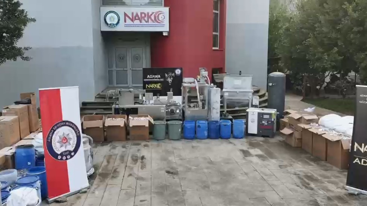 Adana'da milyonlarca uyuşturucu hap ele geçirildi