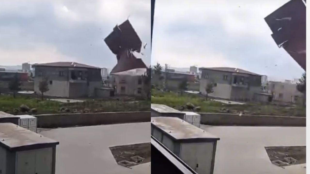 Diyarbakır’da fırtına çatı uçurdu: Tekstil OSB’de panik