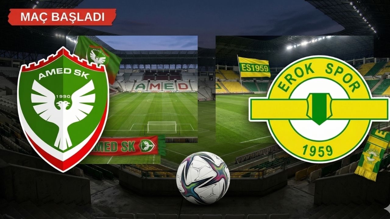 Nefesler tutuldu: Erokspor-Amedspor maçı başladı
