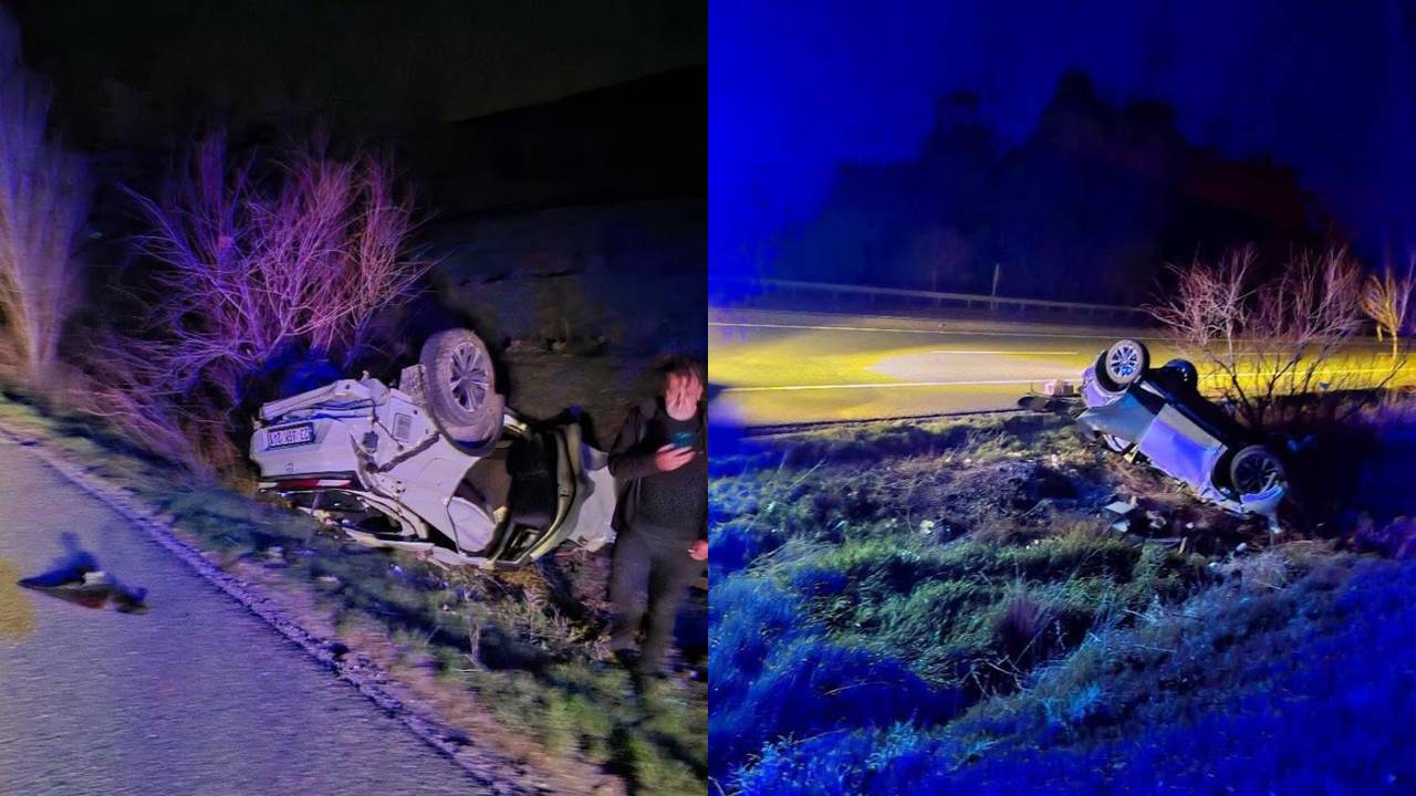 Diyarbakır yolunda otomobil takla attı: 2 yaralı