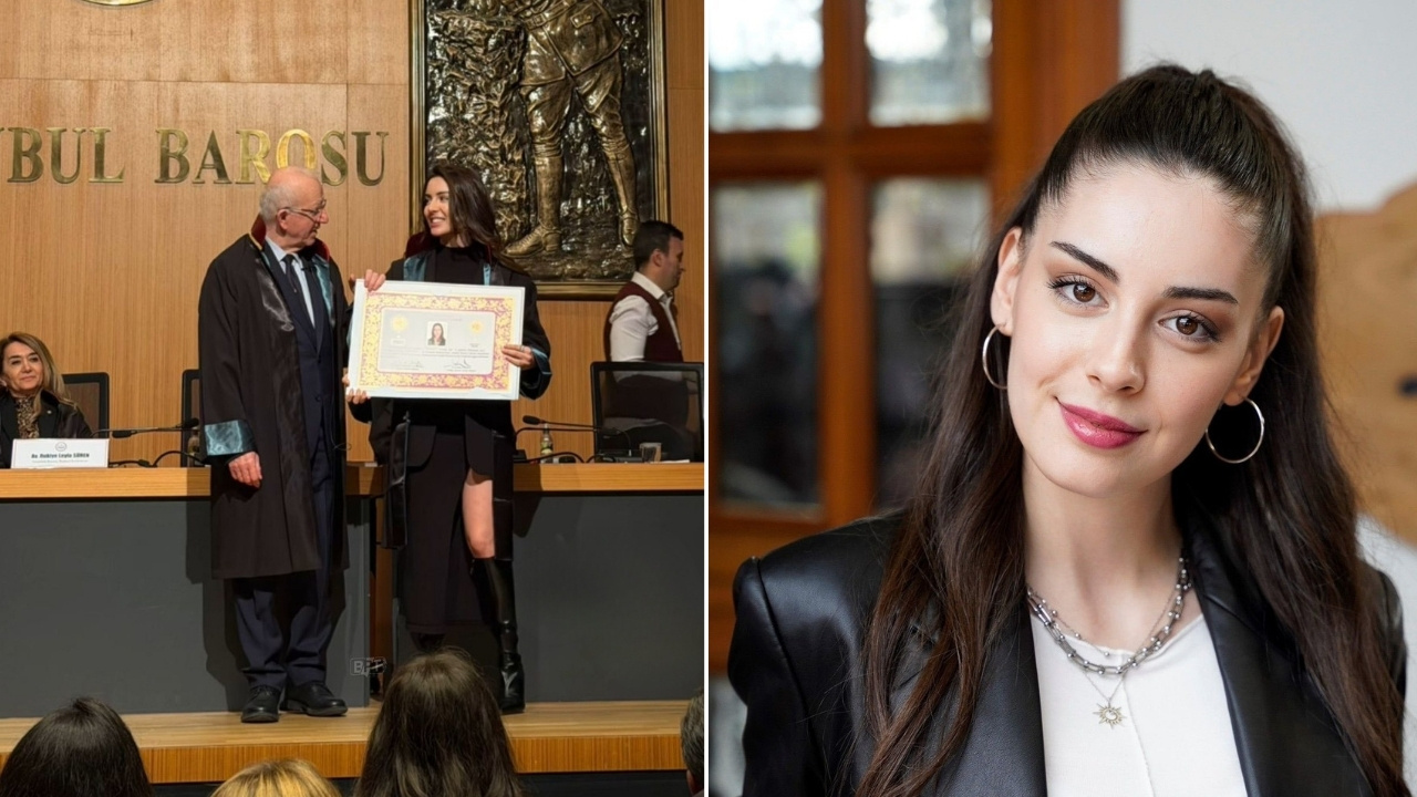 Genç oyuncu avukat oldu, cübbesini giydi