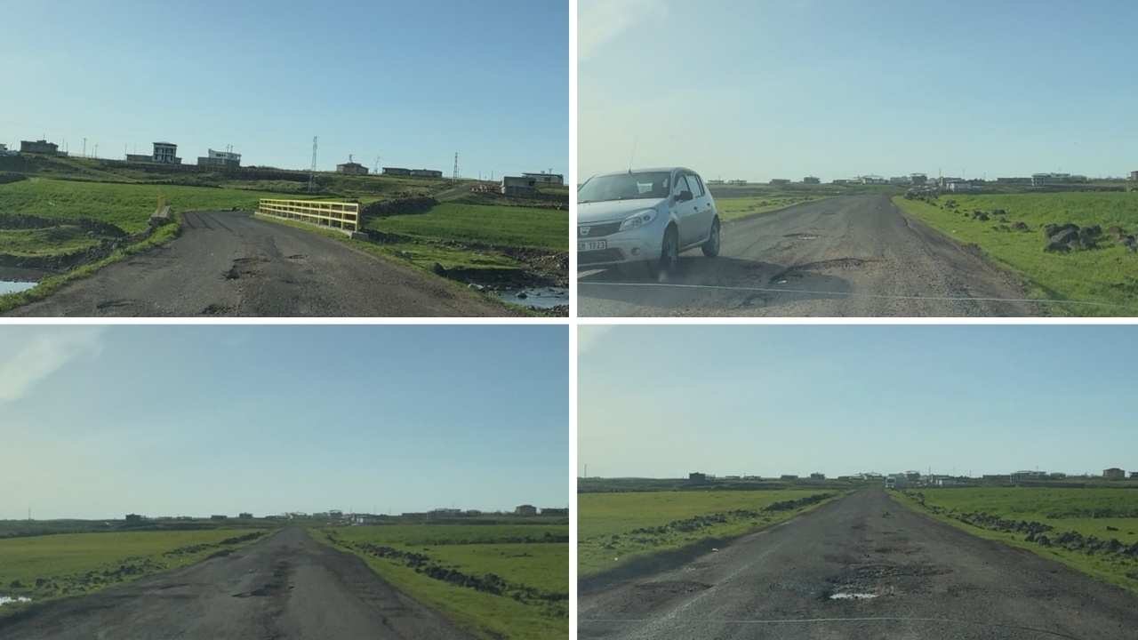 Diyarbakır’ın 4 köy yolunda derin çukurlar oluştu