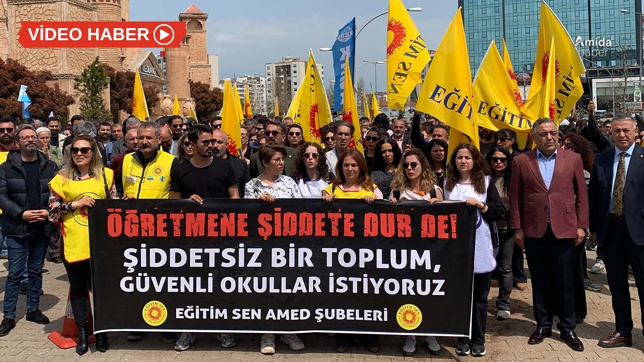 Diyarbakır’da Milli Eğitim önünde öğretmen eylemi