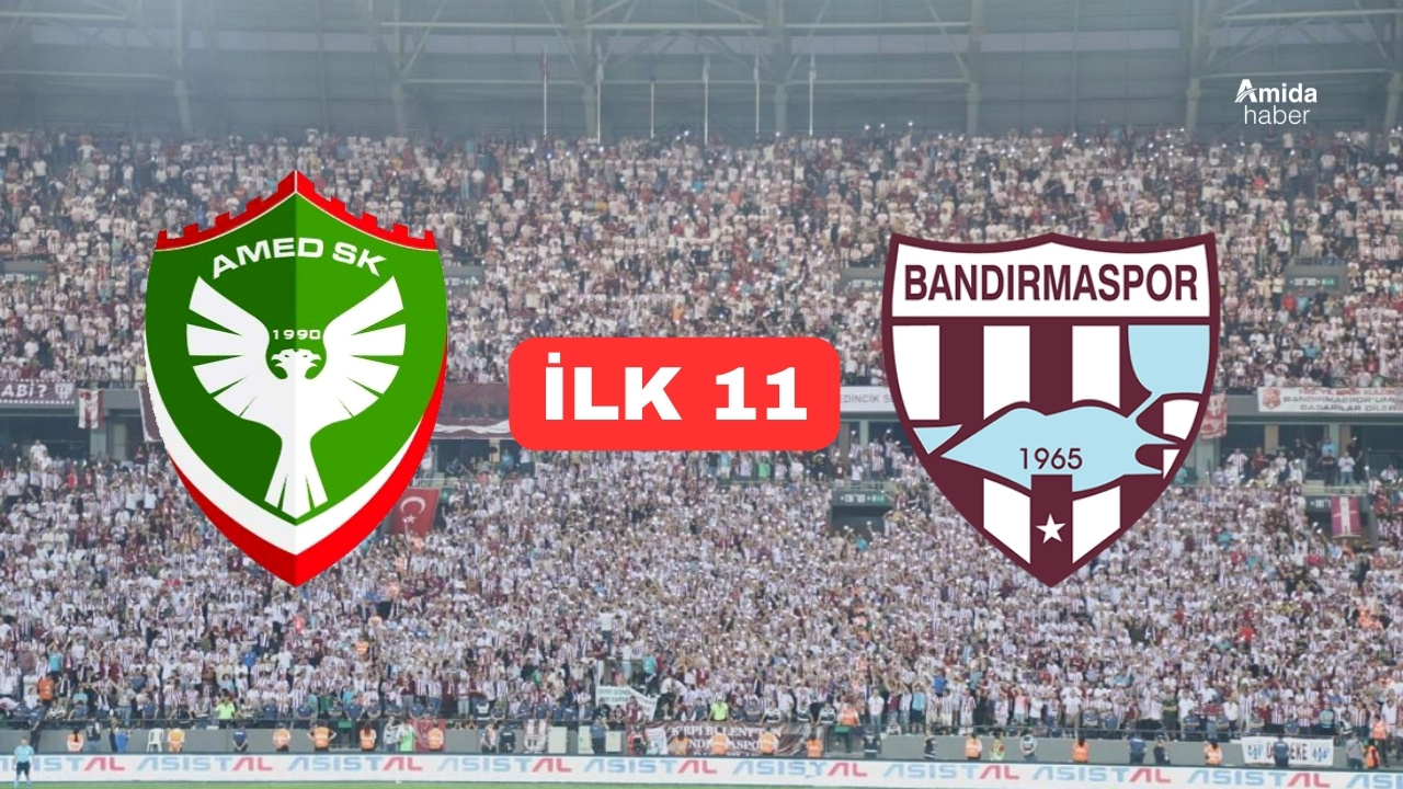 Amedspor-Bandırmaspor maçının ilk 11’i belli oldu: Sürpriz isimler var