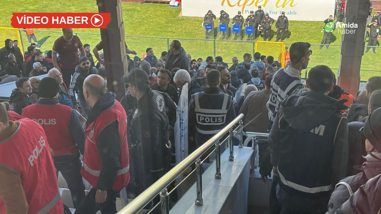 Amedspor-Bandırmaspor maçı başladı: Taraftarlara yakışmayan slogan