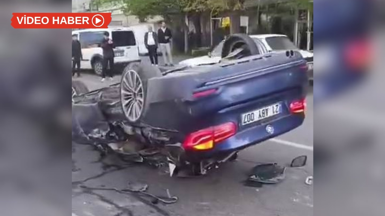 Diyarbakır’da otomobil takla attı: 2 yaralı