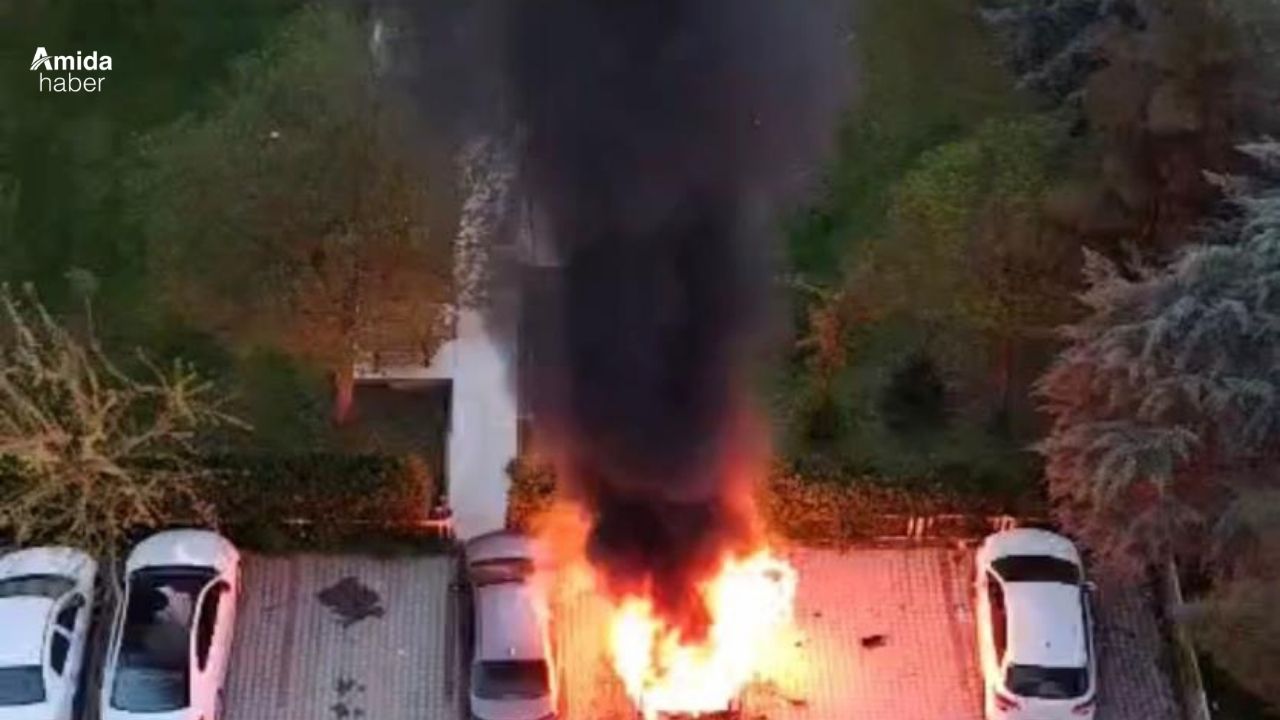 Diyarbakır'da site içerisinde yangın: Bina tahliye edildi