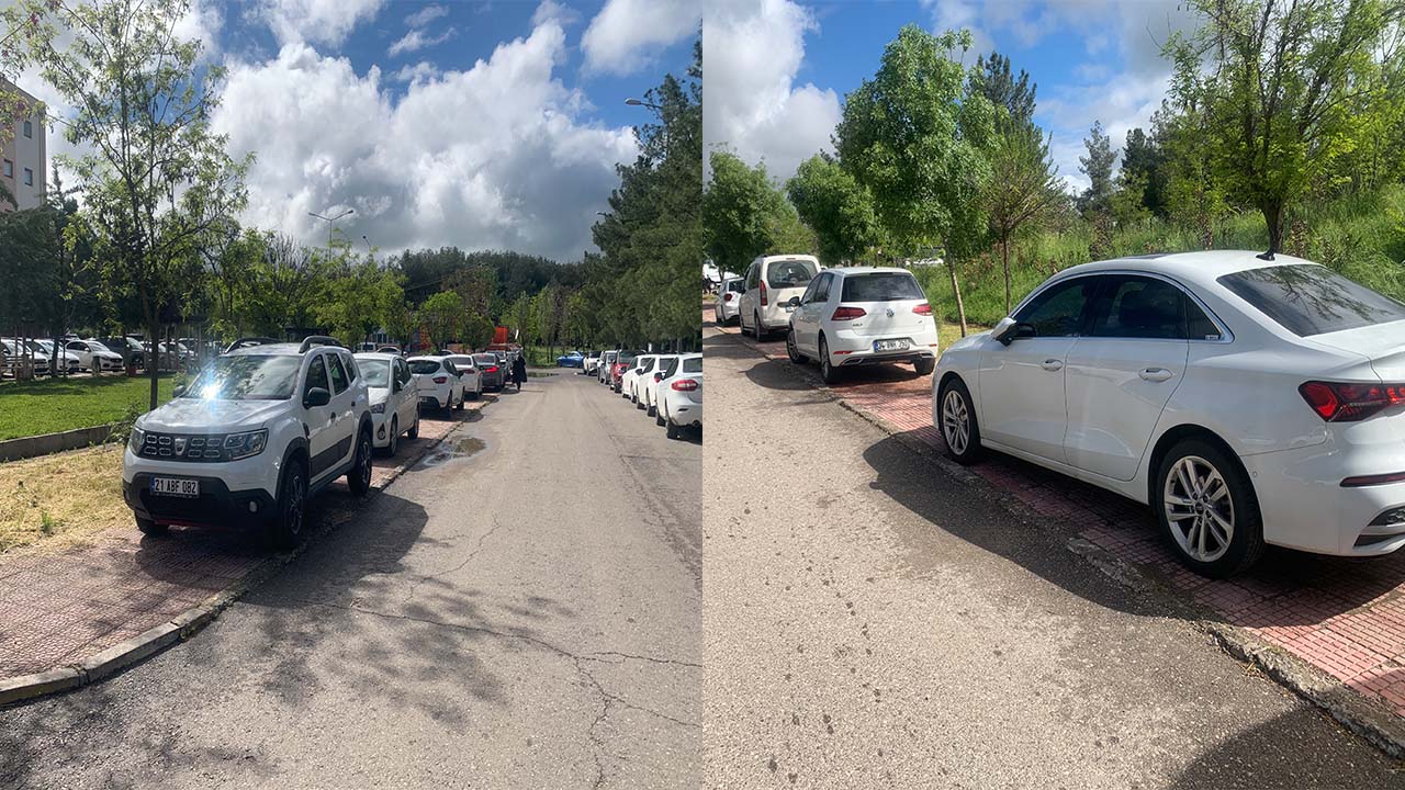 Diyarbakır’da kaldırımlar otopark gibi: Hastalara yer yok