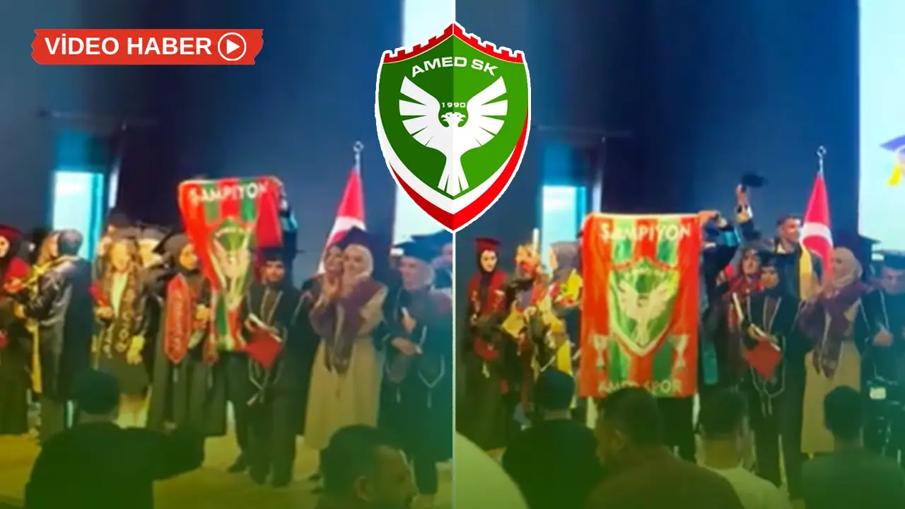 Diyarbakır’daki mezuniyette Amedspor coşkusu
