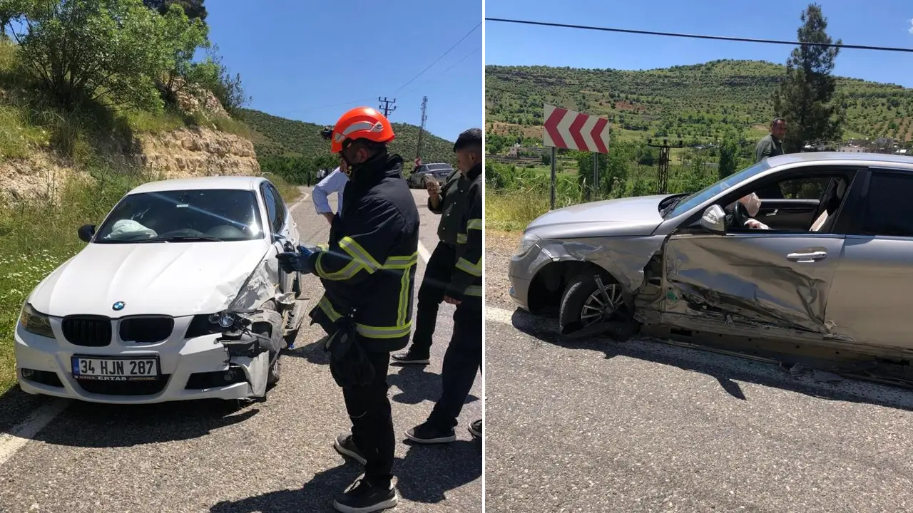 Mardin’de iki otomobil çarpıştı: 5 yaralı
