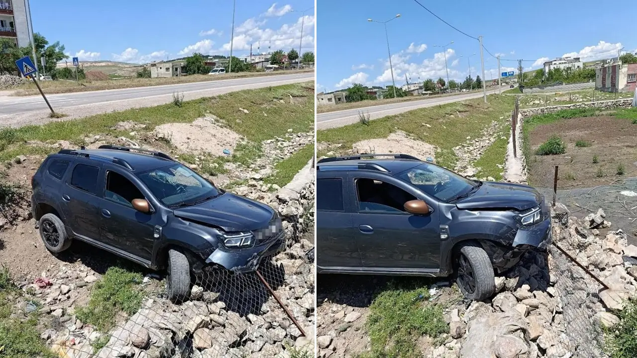 Siirt’te virajı alamayan otomobil yoldan çıktı: 2 yaralı